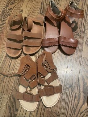 Women’s size 7 Brown Suede and Leather Sandals - Stylish Summer Footwear
